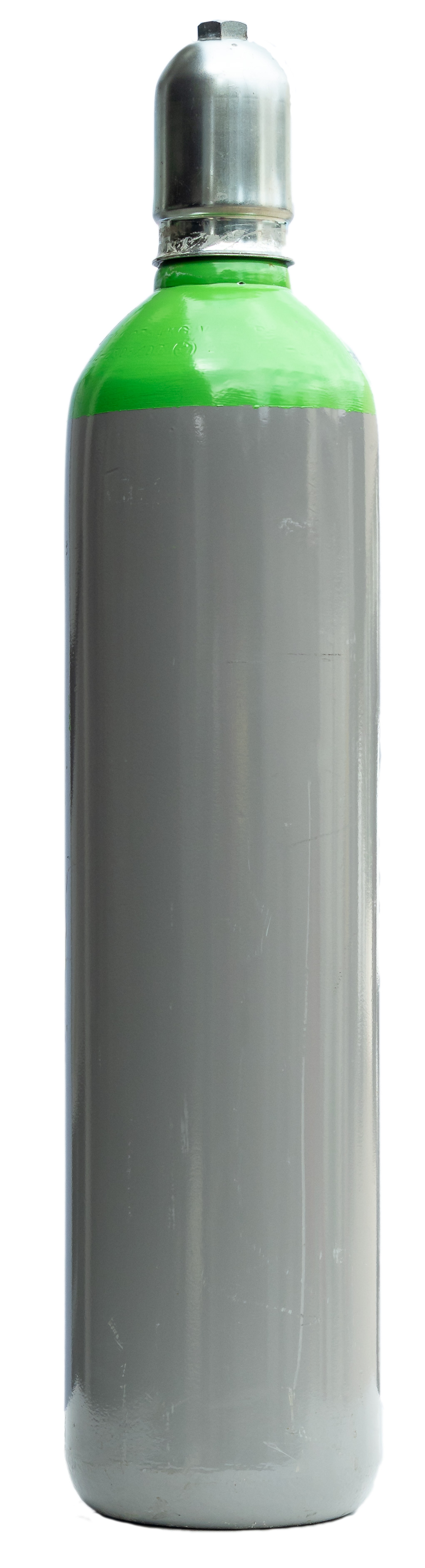 Graue technische Gasflasche